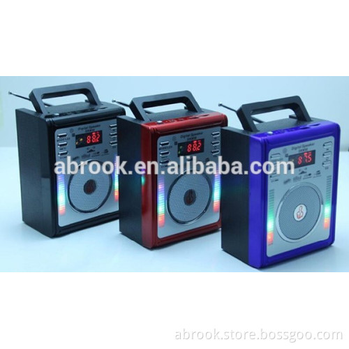 Super bass cabinet led speaker light portable